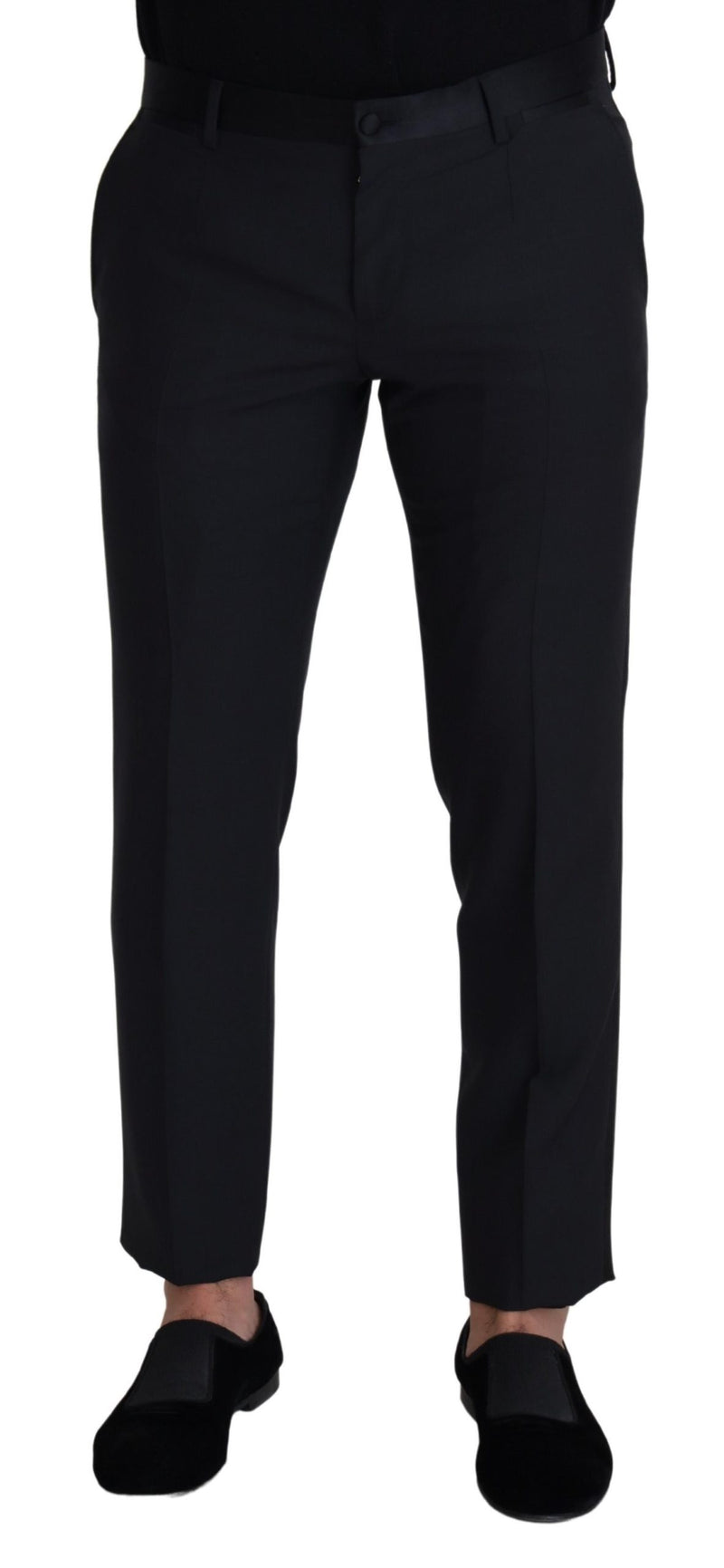 Elegant Black Wool Blend Trousers Dolce & Gabbana