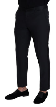 Elegant Black Wool Blend Trousers Dolce & Gabbana