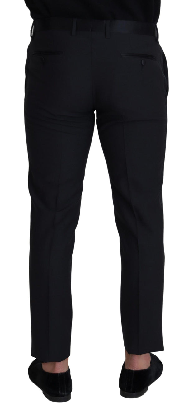 Elegant Black Wool Blend Trousers Dolce & Gabbana