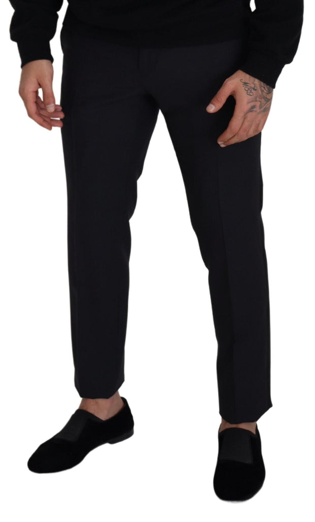 Elegant Black Wool Blend Trousers Dolce & Gabbana