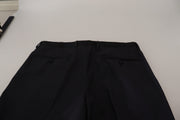 Elegant Black Wool Blend Trousers Dolce & Gabbana