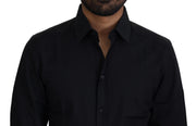 Chic Black Cotton Dress Shirt Dolce & Gabbana