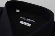 Chic Black Cotton Dress Shirt Dolce & Gabbana