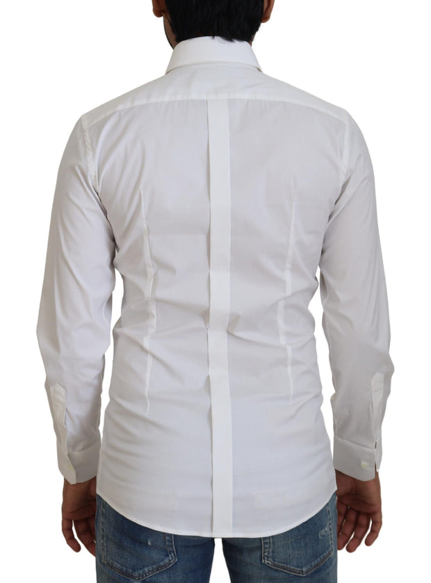 Dazzling White Slim Fit Dress Shirt Dolce & Gabbana