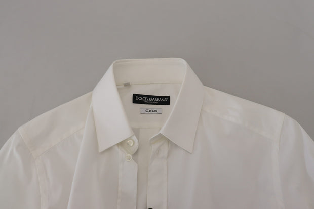 Dazzling White Slim Fit Dress Shirt Dolce & Gabbana