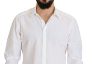 Elegance Reimagined White Cotton Dress Shirt Dolce & Gabbana