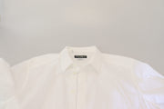 Elegance Reimagined White Cotton Dress Shirt Dolce & Gabbana