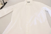 Elegance Reimagined White Cotton Dress Shirt Dolce & Gabbana