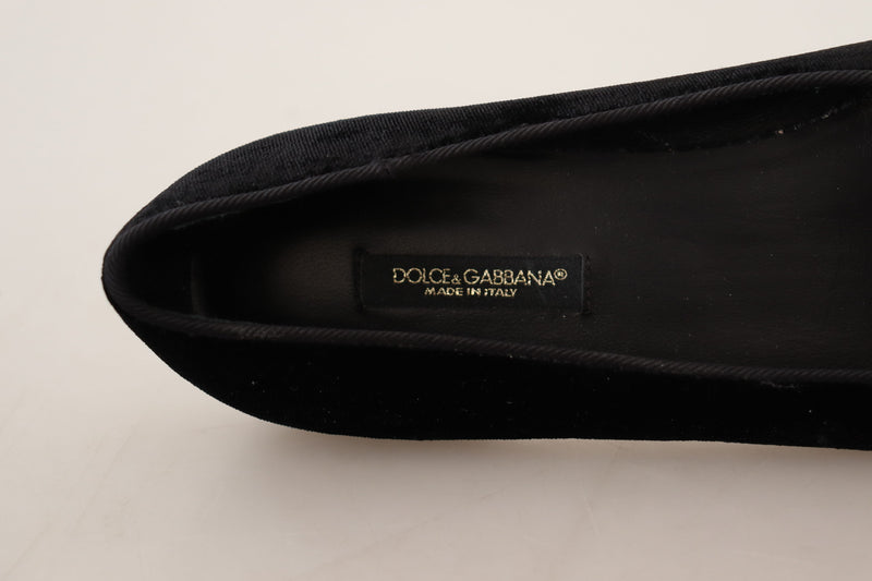 Elegant Patent Leather Flat Shoes Dolce & Gabbana