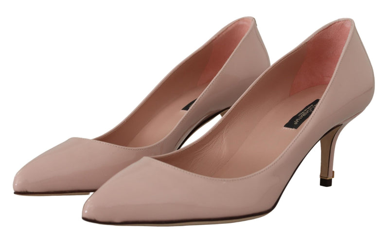 Elegant Patent Leather Heels in Pink Dolce & Gabbana