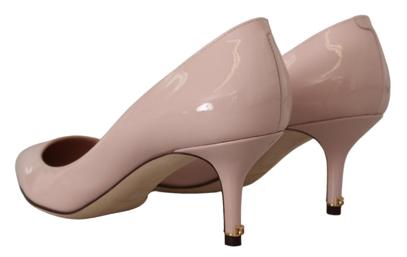 Elegant Patent Leather Heels in Pink Dolce & Gabbana