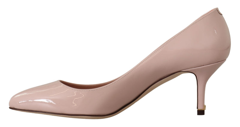 Elegant Patent Leather Heels in Pink Dolce & Gabbana