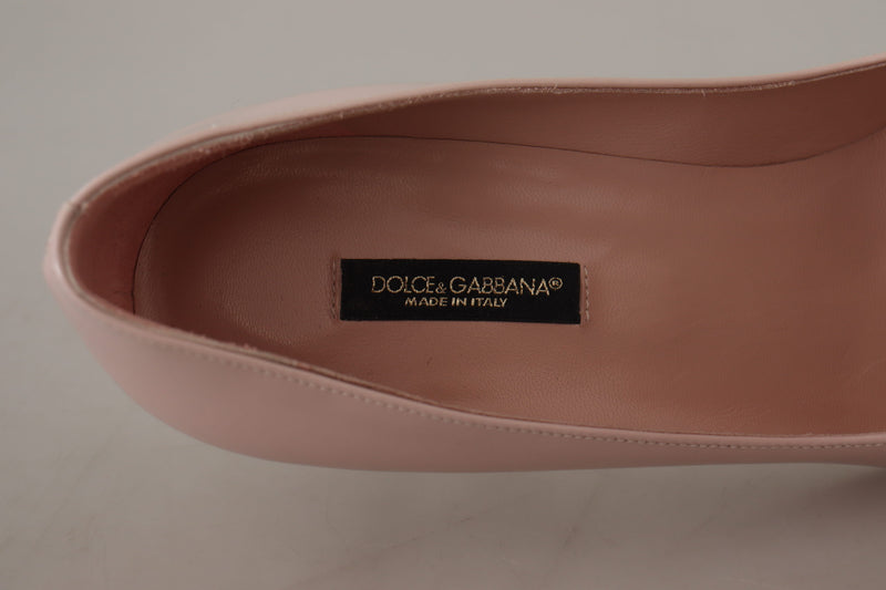 Elegant Patent Leather Heels in Pink Dolce & Gabbana