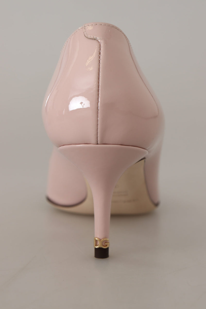 Elegant Patent Leather Heels in Pink Dolce & Gabbana