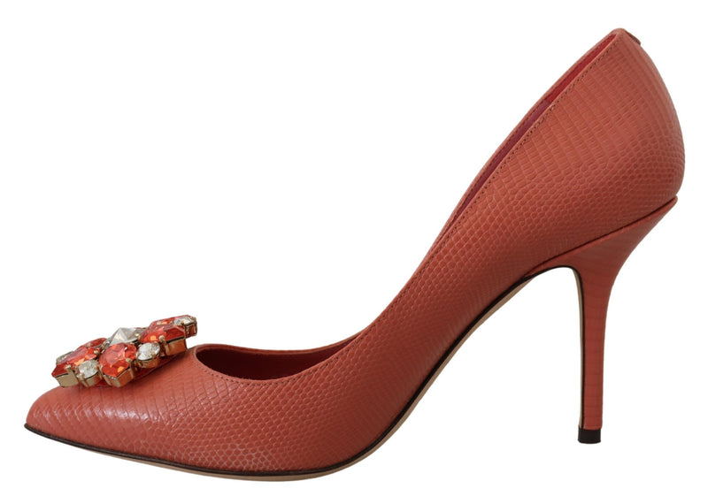 Exotic Leather Heels Pumps in Pink Dolce & Gabbana