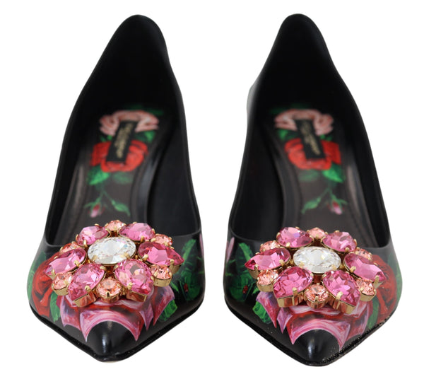 Elegant Floral Crystal Pumps Dolce & Gabbana