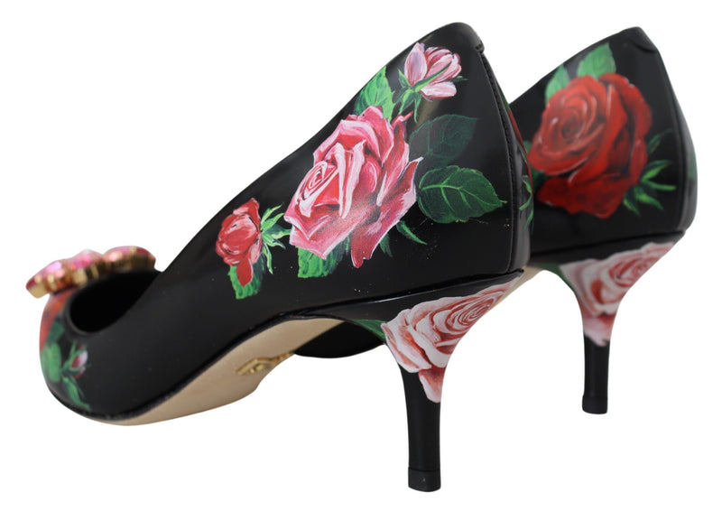 Elegant Floral Crystal Pumps Dolce & Gabbana