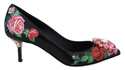 Elegant Floral Crystal Pumps Dolce & Gabbana