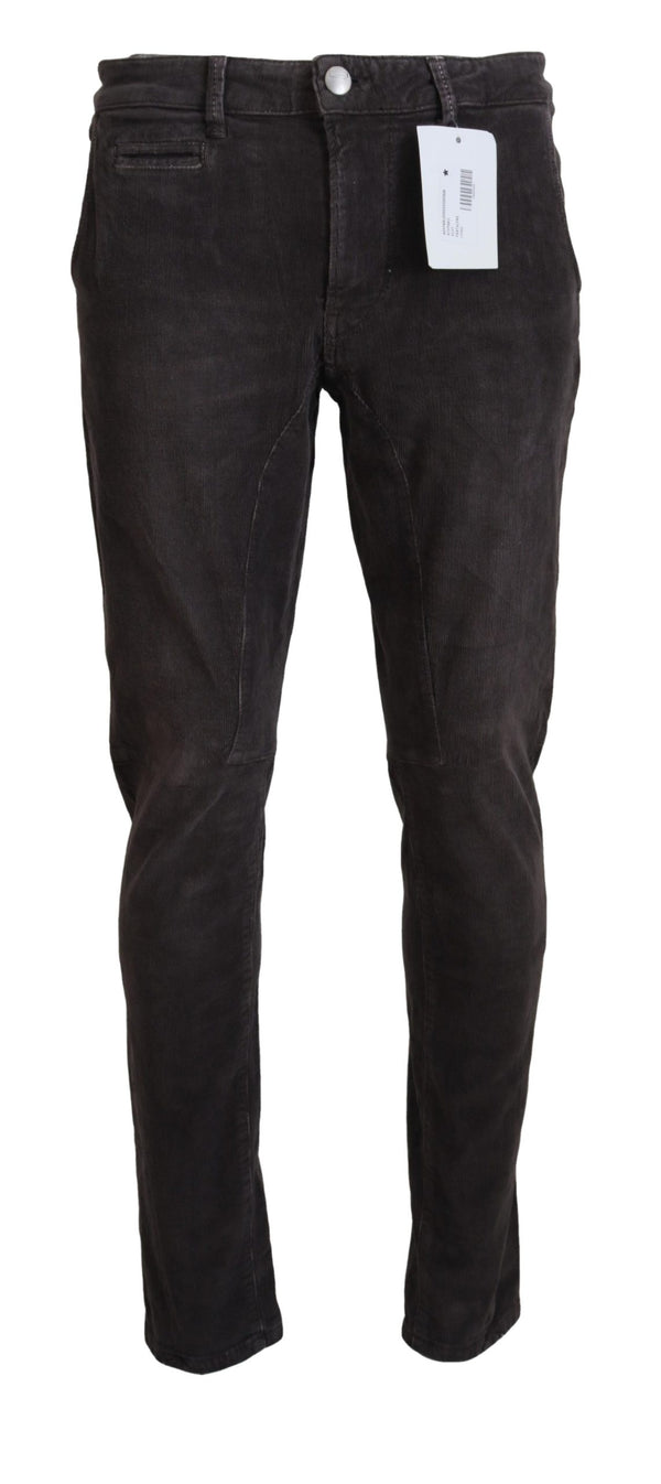 Elegant Corduroy Brown Pants Acht