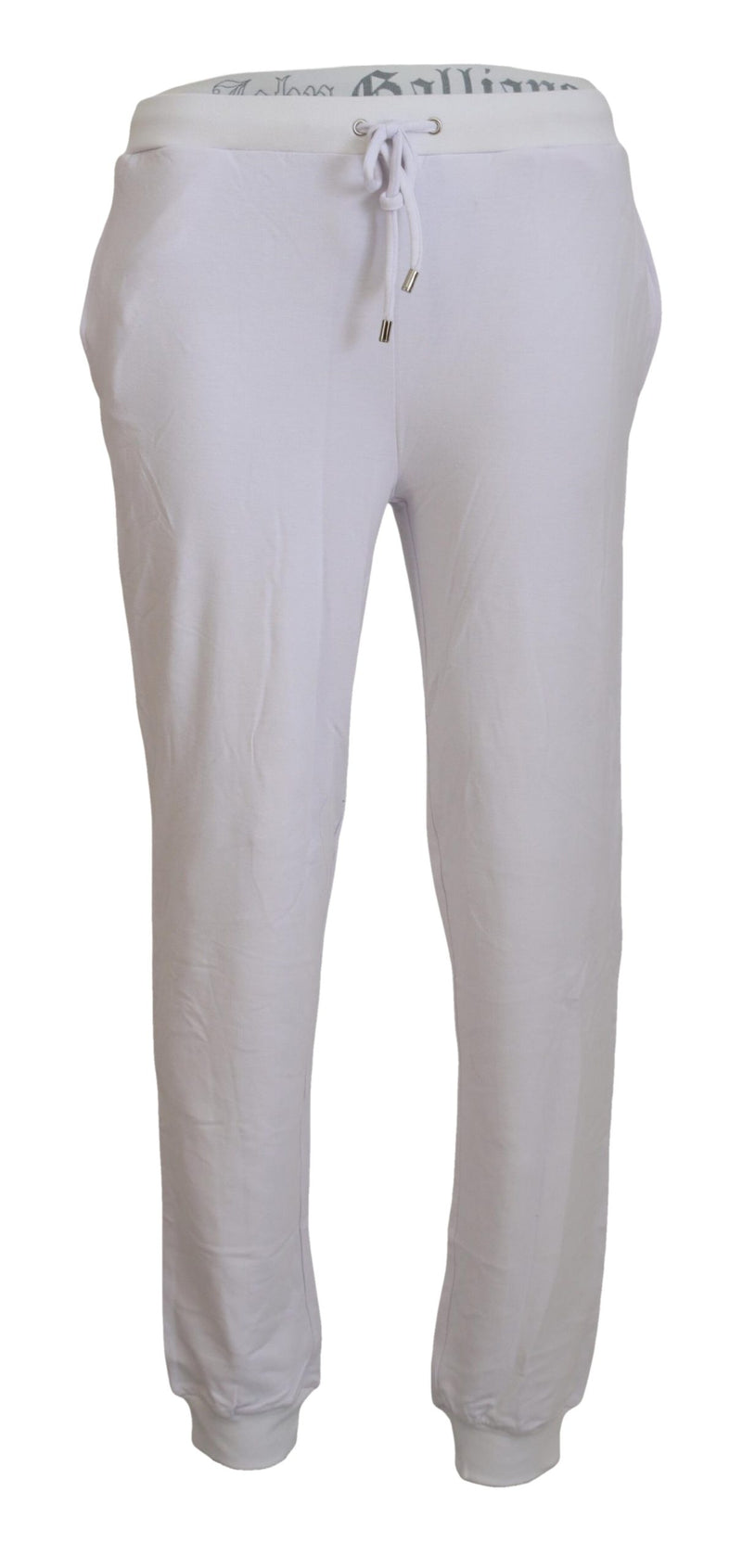 Chic White Jogger Pants - Casual Elegance John Galliano