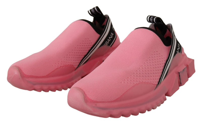 Chic Pink Sorrento Slip-On Sneakers Dolce & Gabbana