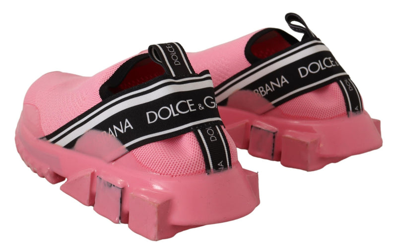 Chic Pink Sorrento Slip-On Sneakers Dolce & Gabbana