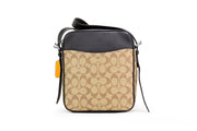 Hudson 21 Signature Varsity Stripe Coated Canvas Crossbody Bag COACH