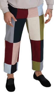 Stunning Multicolor Patchwork Pants Dolce & Gabbana