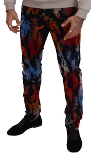 Multicolor Skinny Denim Extravaganza Dolce & Gabbana