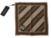 Elegant Striped Silk Men's Scarf Dolce & Gabbana