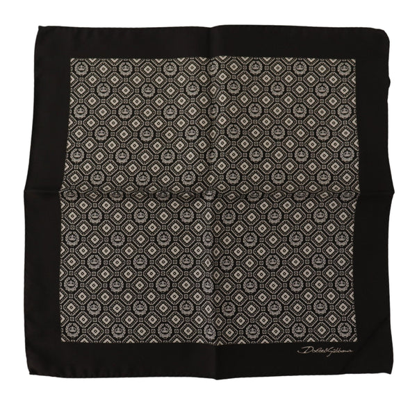 Elegant Black Silk Men's Scarf Wrap Dolce & Gabbana