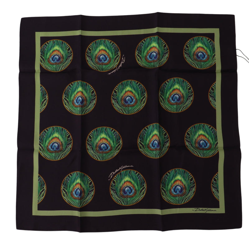 Elegant Silk Square Scarf Wrap Dolce & Gabbana