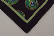 Elegant Silk Square Scarf Wrap Dolce & Gabbana