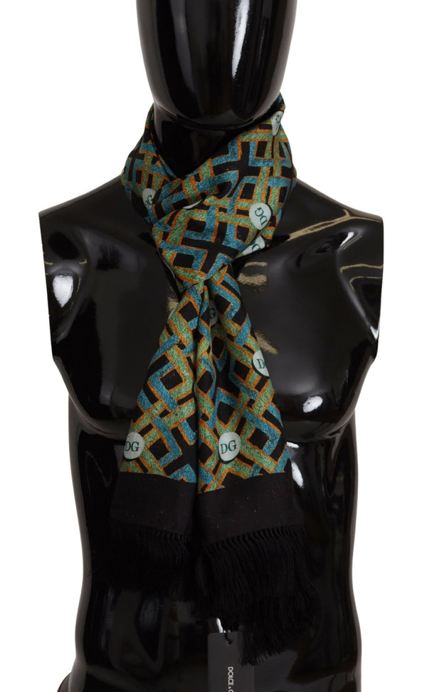 Elegant Multicolor Silk Men's Scarf Dolce & Gabbana