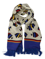 Multicolor Silk Men's Scarf Wrap Dolce & Gabbana