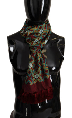 Elegant Multicolor Silk Men's Scarf Wrap Dolce & Gabbana