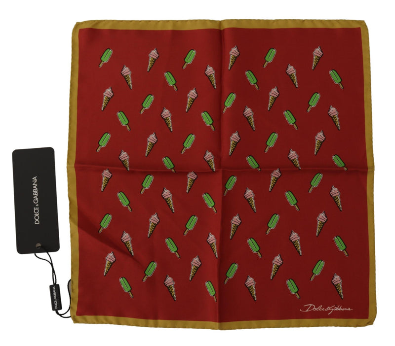 Elegant Multicolor Silk Men's Square Scarf Dolce & Gabbana