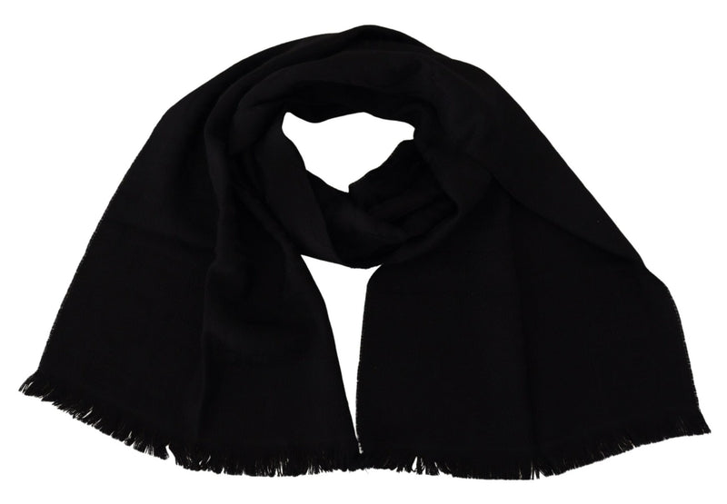 Elegant Wool Scarf with Fringes GF Ferre