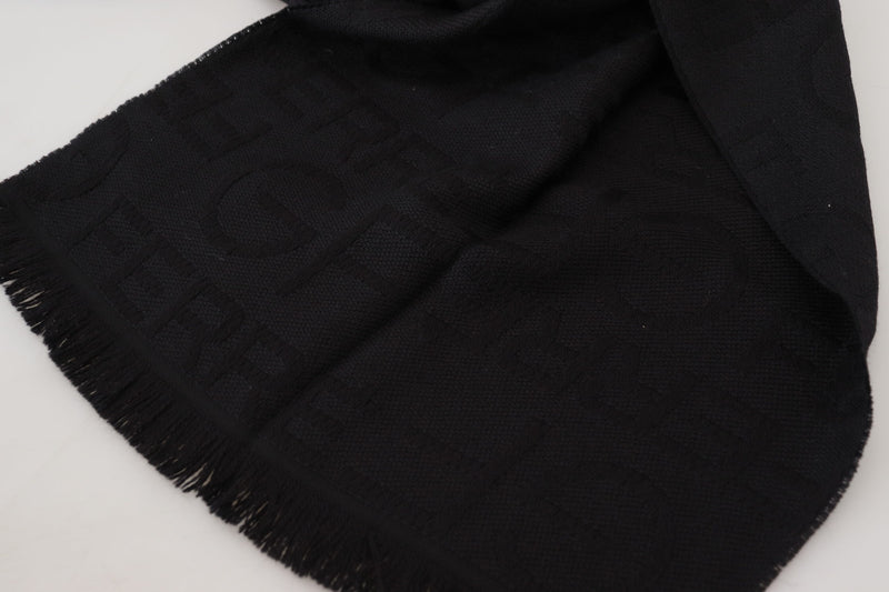 Elegant Wool Scarf with Fringes GF Ferre