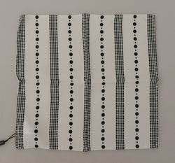 Elegant Dotted Stripe Men's Square Scarf Dolce & Gabbana