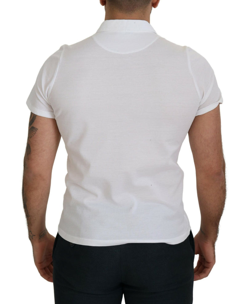 Elegant White Cotton Polo T-Shirt FRADI
