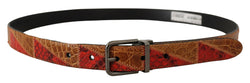 Elegant Two-Tone Snakeskin Leather Belt Dolce & Gabbana