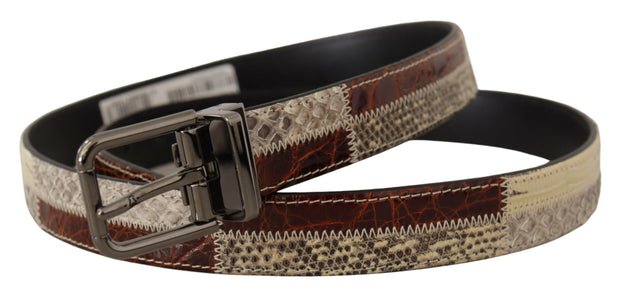 Multicolor Patchwork Snakeskin Belt Dolce & Gabbana