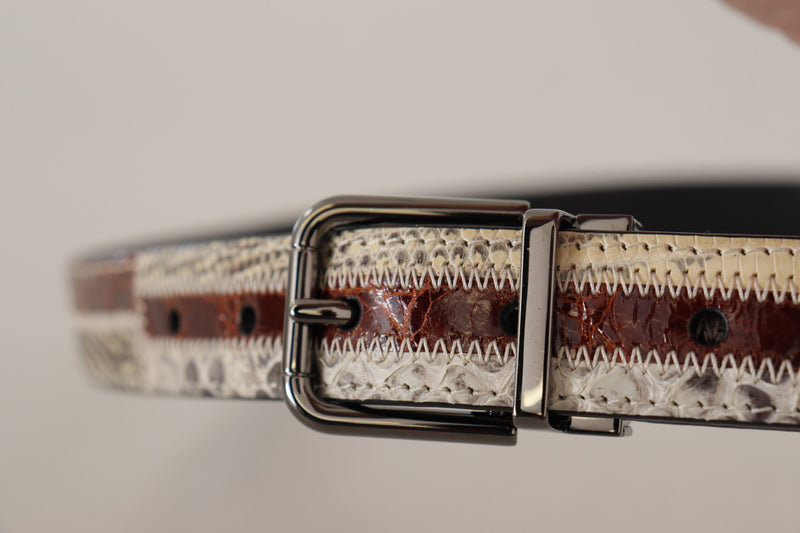 Multicolor Patchwork Snakeskin Belt Dolce & Gabbana