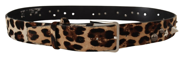 Elegant Leopard Print Leather Belt Dolce & Gabbana