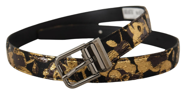 Multicolor Leather Belt with Black Buckle Dolce & Gabbana