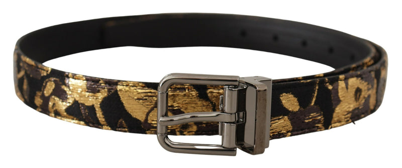 Multicolor Leather Belt with Black Buckle Dolce & Gabbana