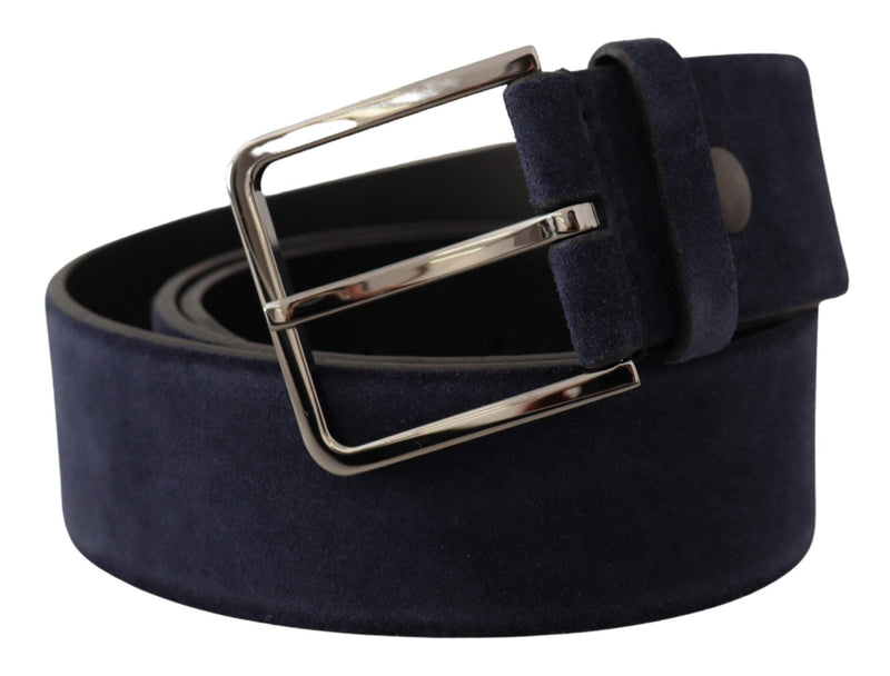 Navy Elegance Velvet Leather Belt Dolce & Gabbana