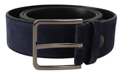 Navy Elegance Velvet Leather Belt Dolce & Gabbana