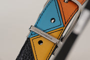 Elegant Multicolor Leather Belt with Silver Buckle Dolce & Gabbana